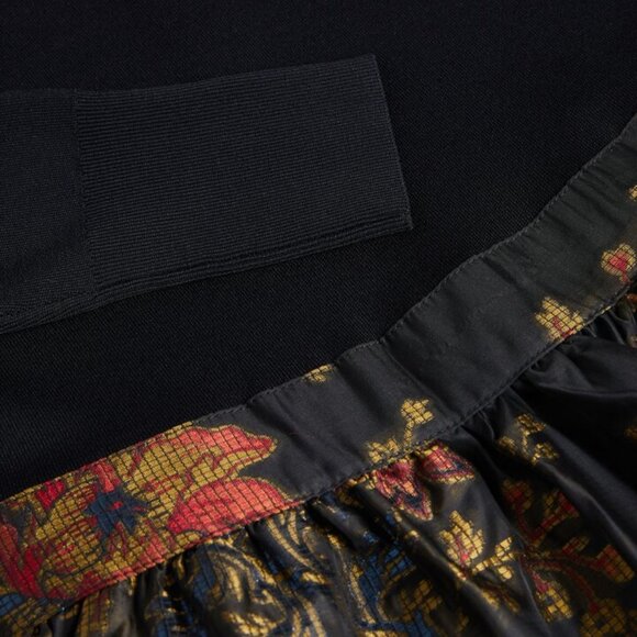 TED BAKER LONDON Audria Mixed Media Long Sleeve Tiered Dress - Picture 4 of 7